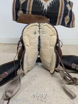2-1327 14 inch Used Circle Y High Horse Western Daisetta Trail Saddle Wide Tree