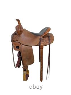 2-1344 15.5 inch Used McCall Mclite Western All Around Saddle Regular Tree