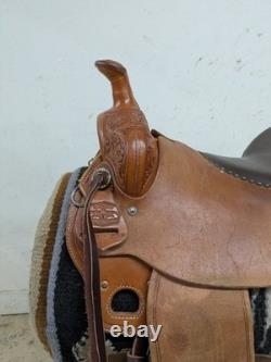 2-1344 15.5 inch Used McCall Mclite Western All Around Saddle Regular Tree