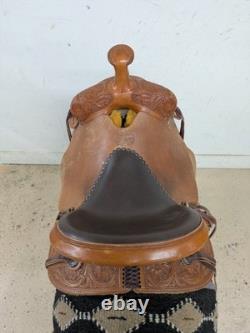 2-1344 15.5 inch Used McCall Mclite Western All Around Saddle Regular Tree