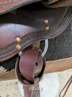 2-1350 15 inch Used Circle Y Western Gillette Trail Saddle Wide Tree