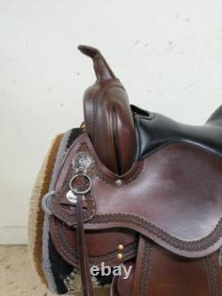 2-1350 15 inch Used Circle Y Western Gillette Trail Saddle Wide Tree