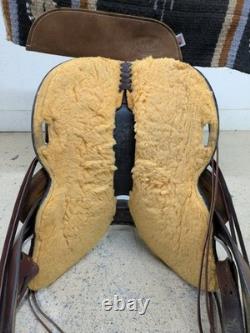 2-1350 15 inch Used Circle Y Western Gillette Trail Saddle Wide Tree