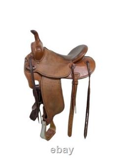 2-1351 14 inch Used McCall Mclite Western All Around Saddle Regular Tree