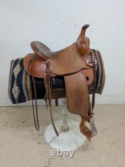 2-1351 14 inch Used McCall Mclite Western All Around Saddle Regular Tree