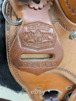 2-1351 14 inch Used McCall Mclite Western All Around Saddle Regular Tree