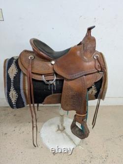 2-1359 15.5 inch Used Rockin' R Western Trail Saddle