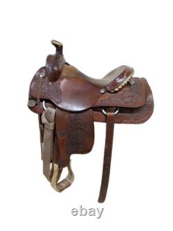 2-1372 15 inch Used Circle Y Western All Around Roping Saddle Regular Tree