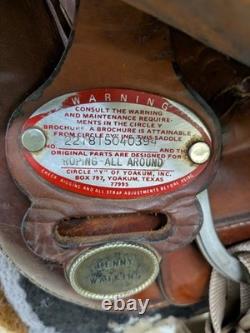 2-1372 15 inch Used Circle Y Western All Around Roping Saddle Regular Tree
