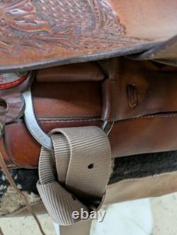 2-1372 15 inch Used Circle Y Western All Around Roping Saddle Regular Tree