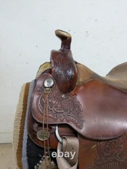 2-1372 15 inch Used Circle Y Western All Around Roping Saddle Regular Tree