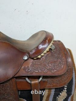 2-1372 15 inch Used Circle Y Western All Around Roping Saddle Regular Tree