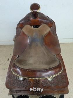 2-1372 15 inch Used Circle Y Western All Around Roping Saddle Regular Tree