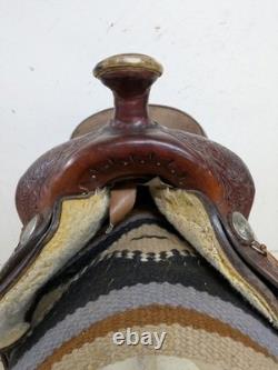 2-1372 15 inch Used Circle Y Western All Around Roping Saddle Regular Tree