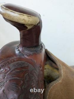 2-1372 15 inch Used Circle Y Western All Around Roping Saddle Regular Tree