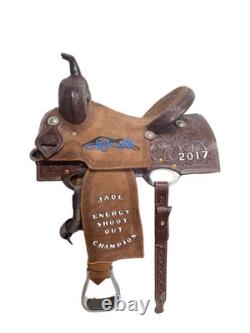 2-1385 14 inch Used Corriente Western Trophy Barrel Saddle