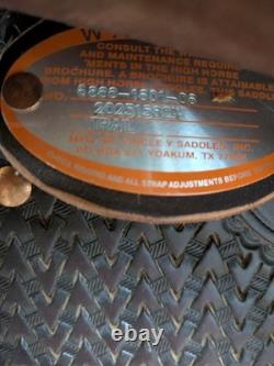 2-1389 15.5 Used Circle Y High Horse Arrow Creek Western Trail Saddle X-Wide