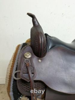 2-1389 15.5 Used Circle Y High Horse Arrow Creek Western Trail Saddle X-Wide