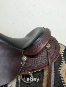 2-1389 15.5 Used Circle Y High Horse Arrow Creek Western Trail Saddle X-Wide