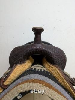 2-1389 15.5 Used Circle Y High Horse Arrow Creek Western Trail Saddle X-Wide