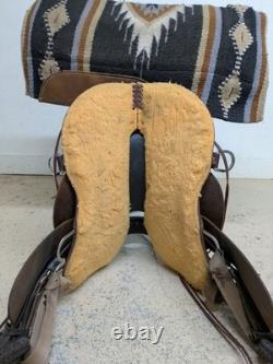 2-1389 15.5 Used Circle Y High Horse Arrow Creek Western Trail Saddle X-Wide