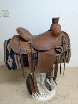 2-1390 16 inch Used Courts Saddlery Western Ranch Colt Starter Saddle