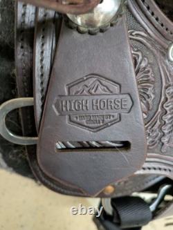 2-1392 15 inch Used Circle Y High Horse Western Oyster Creek Trail Saddle X-Wide