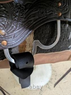 2-1392 15 inch Used Circle Y High Horse Western Oyster Creek Trail Saddle X-Wide