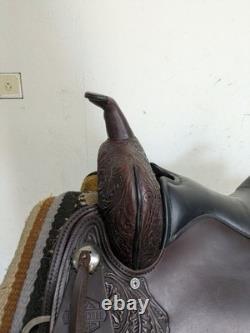 2-1392 15 inch Used Circle Y High Horse Western Oyster Creek Trail Saddle X-Wide
