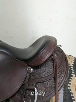 2-1392 15 inch Used Circle Y High Horse Western Oyster Creek Trail Saddle X-Wide
