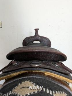 2-1392 15 inch Used Circle Y High Horse Western Oyster Creek Trail Saddle X-Wide