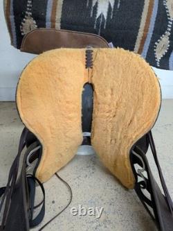2-1392 15 inch Used Circle Y High Horse Western Oyster Creek Trail Saddle X-Wide