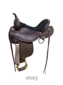 2-1397 17 inch Used Circle Y High Horse Western Rosebud Trail Saddle Wide Tree
