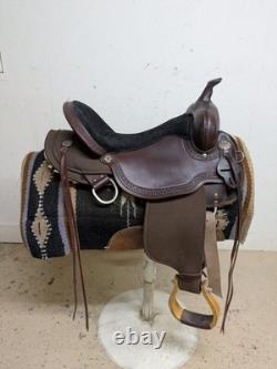 2-1397 17 inch Used Circle Y High Horse Western Rosebud Trail Saddle Wide Tree