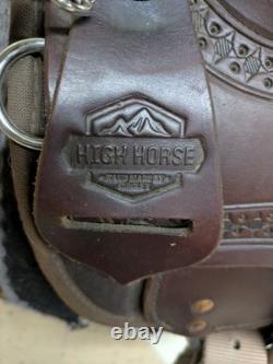 2-1397 17 inch Used Circle Y High Horse Western Rosebud Trail Saddle Wide Tree