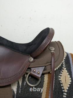 2-1397 17 inch Used Circle Y High Horse Western Rosebud Trail Saddle Wide Tree