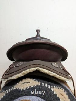 2-1397 17 inch Used Circle Y High Horse Western Rosebud Trail Saddle Wide Tree