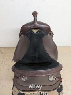 2-1397 17 inch Used Circle Y High Horse Western Rosebud Trail Saddle Wide Tree