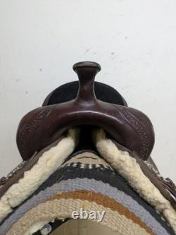 2-1397 17 inch Used Circle Y High Horse Western Rosebud Trail Saddle Wide Tree