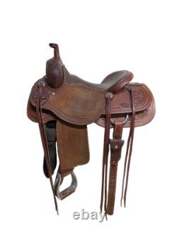 2-1401 15 inch Used Scott Thomas Western Ranch Cutting Saddle