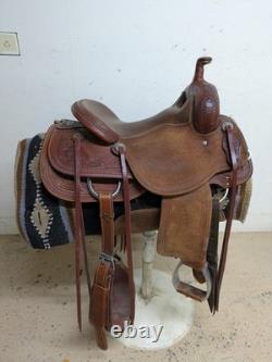 2-1401 15 inch Used Scott Thomas Western Ranch Cutting Saddle