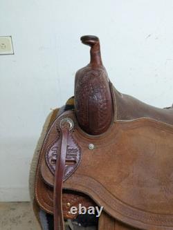 2-1401 15 inch Used Scott Thomas Western Ranch Cutting Saddle