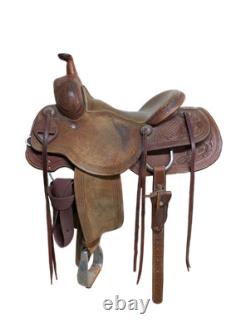 2-1402 14.5 inch Used Scott Thomas Western Ranch Cutting Saddle