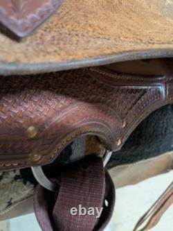 2-1402 14.5 inch Used Scott Thomas Western Ranch Cutting Saddle