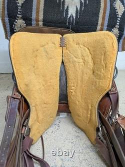 2-1402 14.5 inch Used Scott Thomas Western Ranch Cutting Saddle