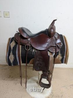 2-1403 15 inch Used Circle Y High Horse Western Trail Saddle Mequite W-Tree