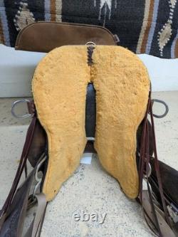 2-1403 15 inch Used Circle Y High Horse Western Trail Saddle Mequite W-Tree