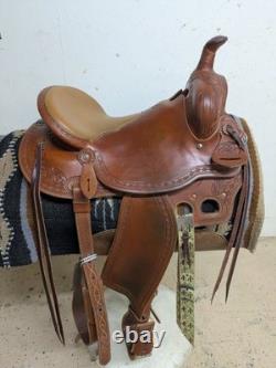 2-1404 15.5 inch Used McCall Saddlery Western Mclite All Around Saddle Reg. Tree