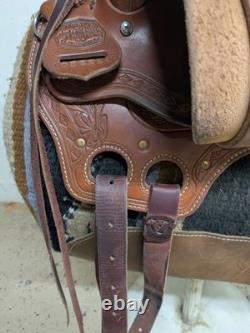 2-1404 15.5 inch Used McCall Saddlery Western Mclite All Around Saddle Reg. Tree