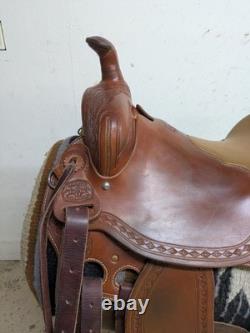 2-1404 15.5 inch Used McCall Saddlery Western Mclite All Around Saddle Reg. Tree